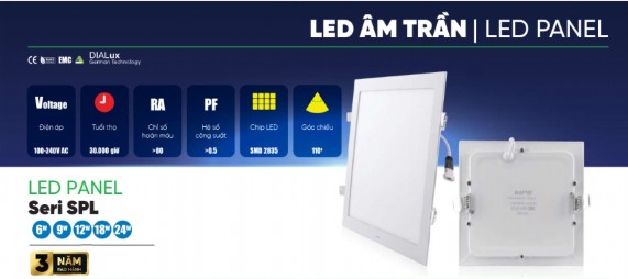 ĐÈN ÂM TRẦN NHÔM MẶT VUÔNG SPL ( Có loại dùng Dimmer)